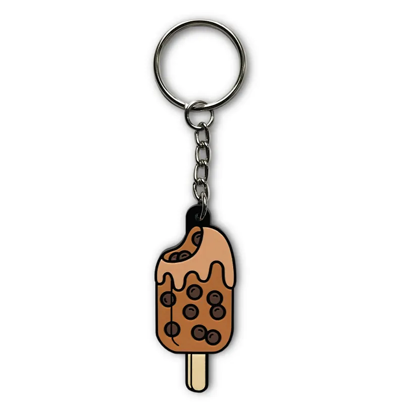 Brown Sugar Boba Ice Cream PVC Keychain