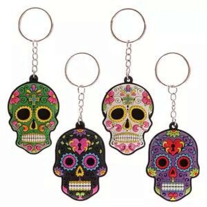 Inspired Skull PVC Keychain