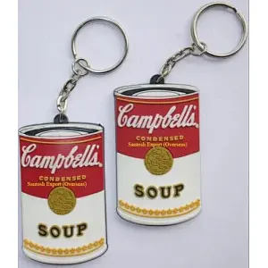 2D soup Soft PVC keychain