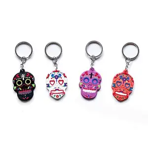Inspired Skull PVC Keychain