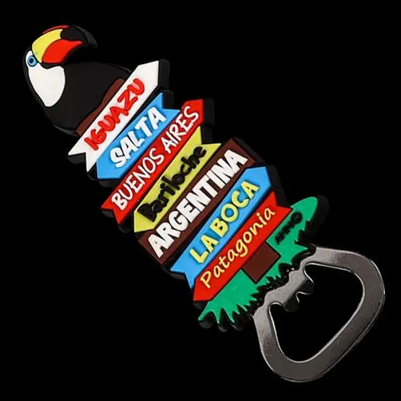 Custom PVC Bottle Openers logo on one side