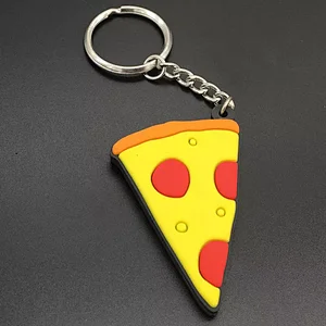 Funny Pizza Soft Pvc Keychain