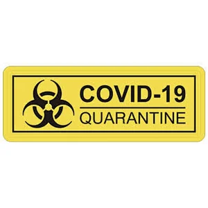 COVID-19 Quarantine pvc Patch