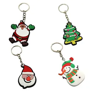 Rubber Christmas Keychain