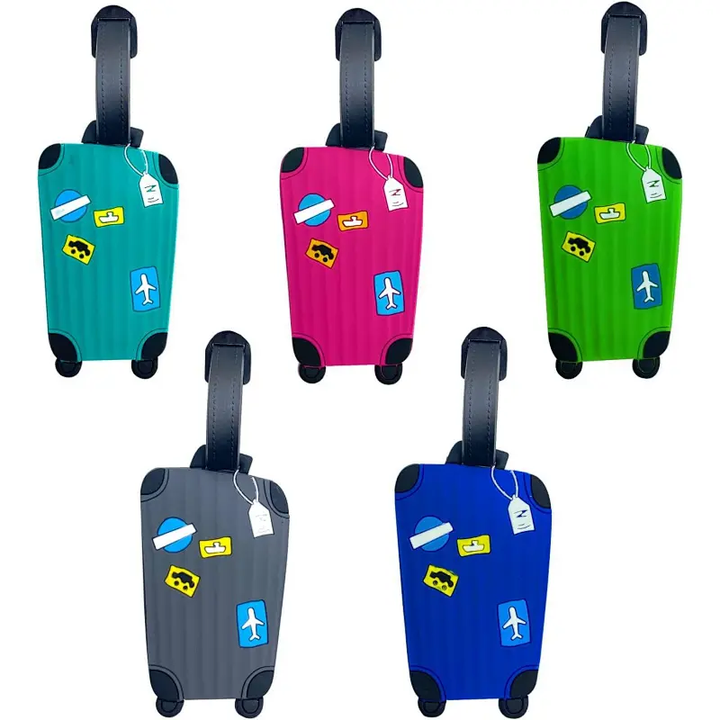 Pack Silicone Luggage Tags