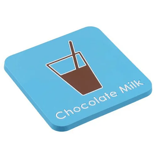 2D PVC chocolate Cup Coaster