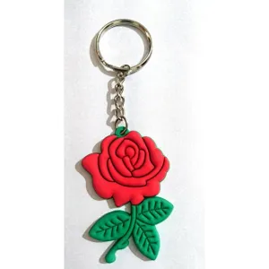flower shape PVC keychain