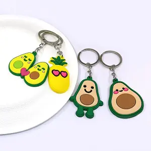 avocado cartoon keychain