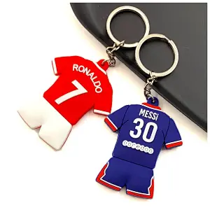 Pvc Football Jersey Keychain