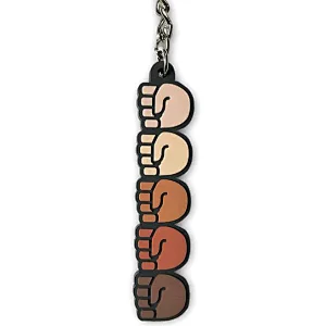 Stand Together Raised Fists rubber Keychain