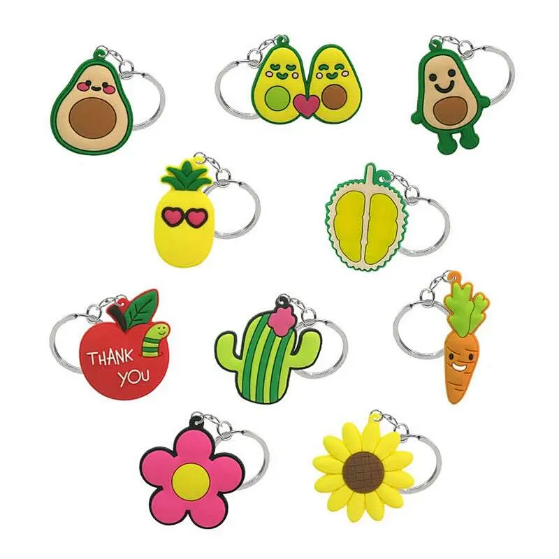 avocado cartoon keychain