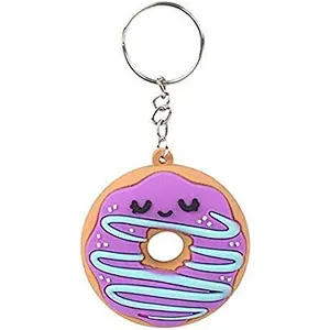 Donut Cartoon rubber Keychain