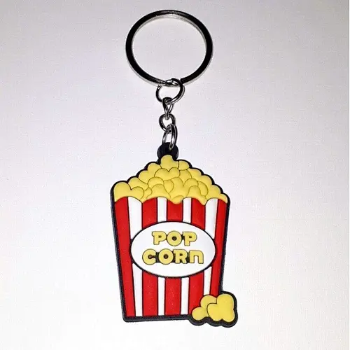 cartoon Popcorn soft Pvc Keychains