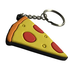 Funny Pizza Soft Pvc Keychain