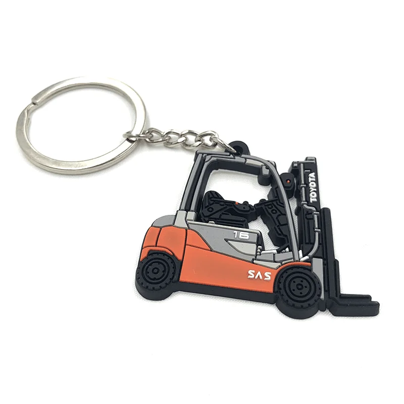 Pvc Forklifts Keychains