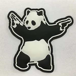 Panda with Guns PVC Patch