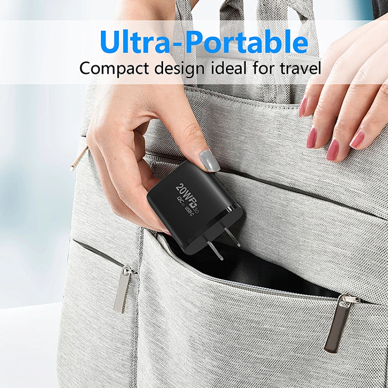 Shenzhen Factory Customized PD 20W Mobile Phone Fast Wall Charger For Iphone 12