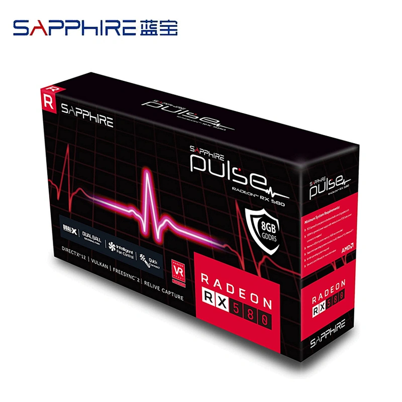 High Quality Used Graphics Card Rx580 For Desktop game 4gb SAPPHIRE low profile Graphics Card