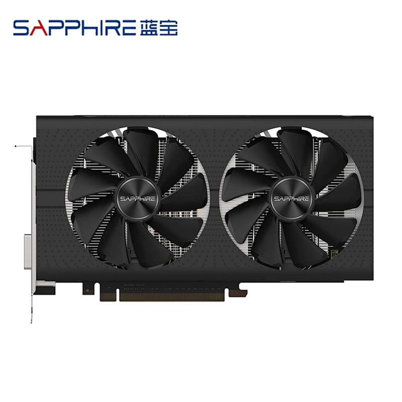 Tarjeta gráfica usada de alta calidad Rx580 para juegos de escritorio Tarjeta gráfica de perfil bajo SAPPHIRE de 4 gb