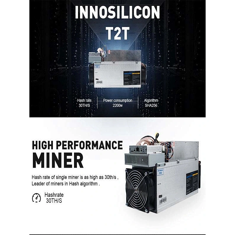 Minero Innosilicon T2T 30t usado original en entrega rápida de la tarjeta gráfica de stock