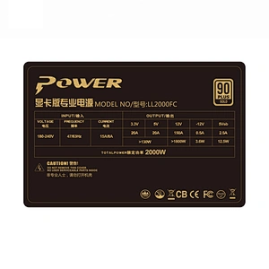 High quality new 2000w atx gold gpu powersupply pc power supply gaming