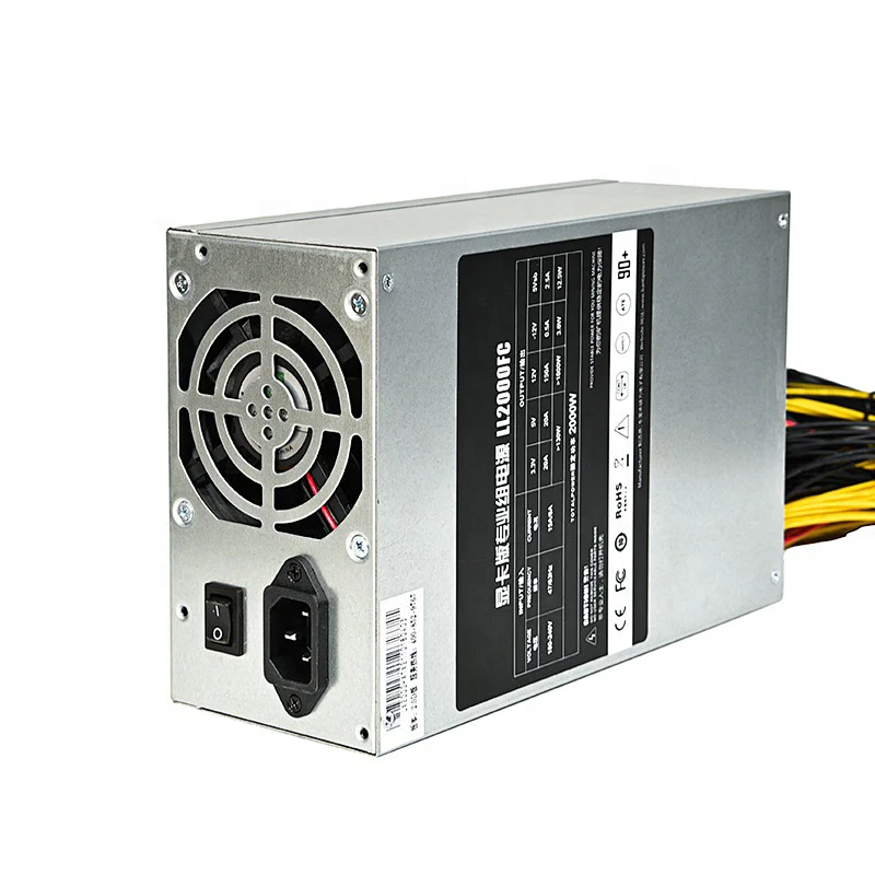 OEM 12v dc input 2000w 24Pin atx dc power supply for graphics cards