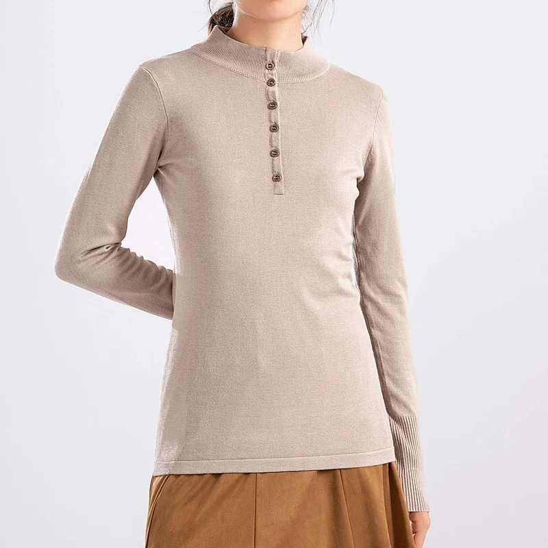 Casual Woman Crew Neck Sweater In Cashmere Blend