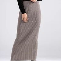Long sweater skirt cable style fitting long skirt