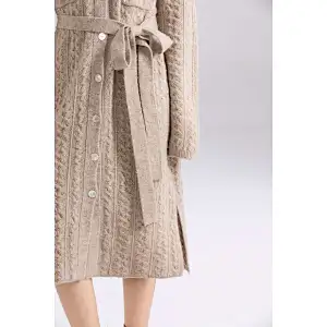 2020 wool long cardigan Ladies Sweaters Dresses for winter