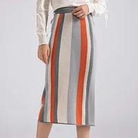2020 Fashion Designer stripe Casual Wool Sweaters skirt For Lady
