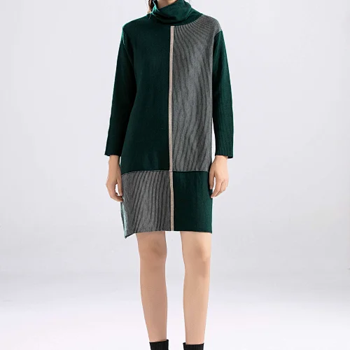 Fashion Casual choker  Long Knitted Sweater Dresses Women