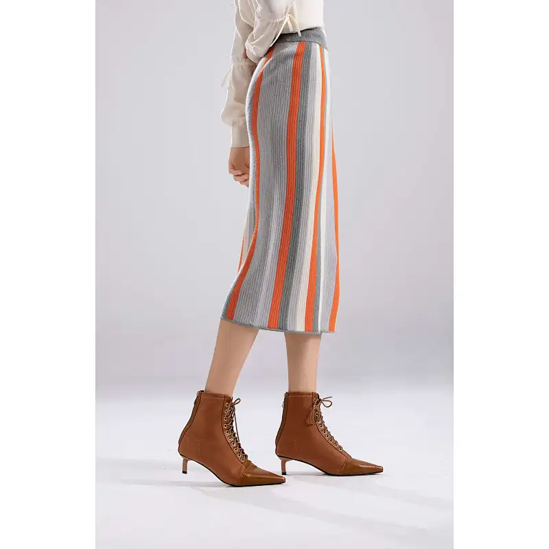 2020 Fashion Designer stripe Casual Wool Sweaters skirt For Lady