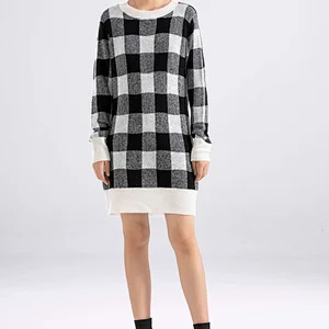New Arrival Latest loose Stylish Girls Winter Design Womens Sweater Dress