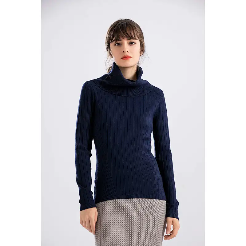 Custom Crewneck Sweater Designs Knitting Jumper Sweater For Ladies