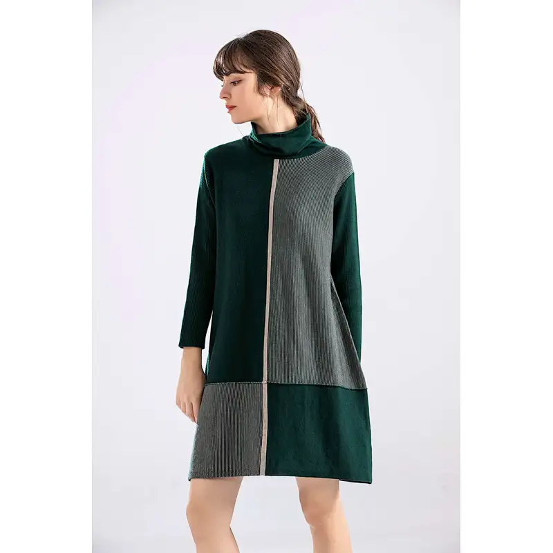 Fashion Casual choker  Long Knitted Sweater Dresses Women