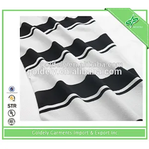 Fashion top sell stripe knit fabric black and white