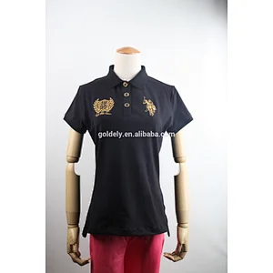 Plain nevy embroidery applique polo shirt manufacturing