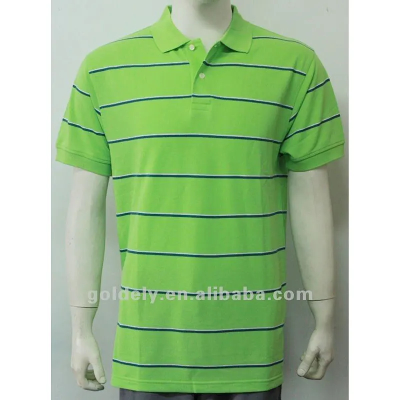 full cotton striped polo shirt for man/Man's cotton engineering polo shirt