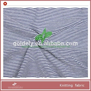 Knitted yarn dyed color stripe tc spandex fabric