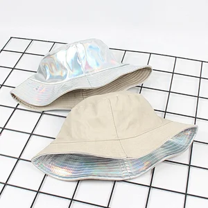 3D laser bucket hat street style double-faced hat wholesale hat