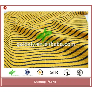 lycra spandex cotton yarn dyed stripe knitted fabric for t-shirt