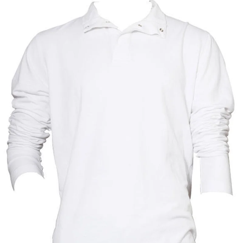 Men's white plain long sleeve t-shirt wholesale