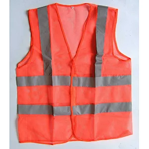 100% polyester twill fabric high visibility safety vest reflective