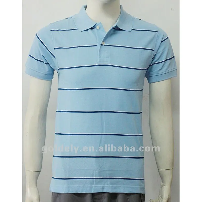 cotton striped polo shirt for man/Man's cotton cycling polo shirt