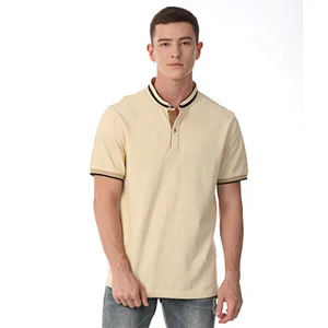 new style custom embroidered contrast collar polo shirt