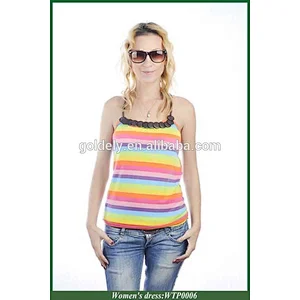 top quality fashion woman tank top with new designs