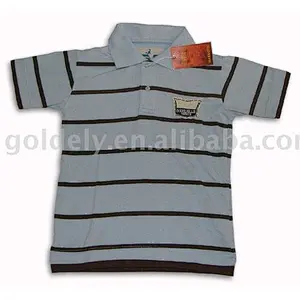 boys wide sriped polo shirt/Engineering yarn dye polo shirt/polo tee shirt