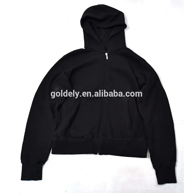 plain black zip up hoodie design custom hoodies