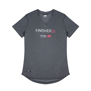 Cheap polyester fabric quick dry promotion printing v-neck T shirt