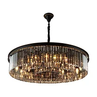 Classic Crystal Light Chandeliers, Large Round Modern Chandelier